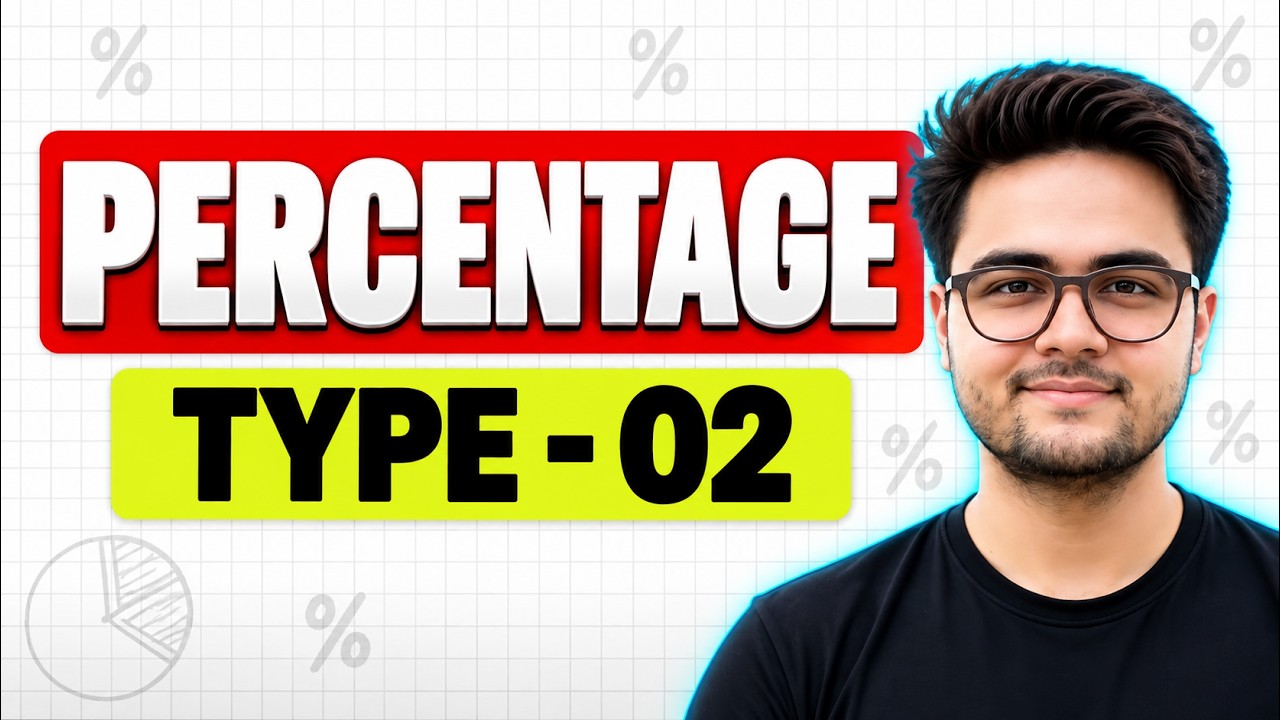L-13 | Percentage | Complete Maths Series for SSC CGL, CHSL, MTS, CPO, GD | Basic to Advanced