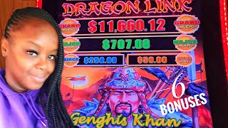 DRAGON LINK GENGHIS KHAN CHASING THAT MAJOR AND GOT 6 BONUSES AND A WIN 🎰