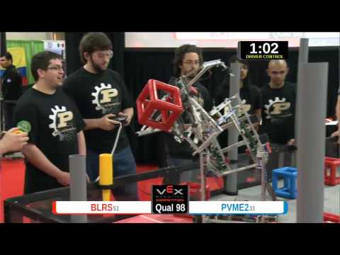 2015 VEXU Q98 - BLRS vs PVME2 - 8 to 54-Division Div-VEX U-VEX Worlds 2015