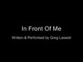 In Front Of Me - Greg Laswell (with lyrics)
