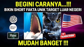 Download lagu Cara Mudah Membuat Video Short Fakta Unik Target Luar Negeri || Pemula Wajib tau ini  mp3