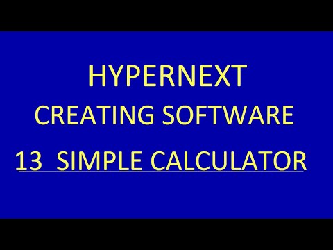 13 HyperNext: Creating a simple calculator. Full project for download in description