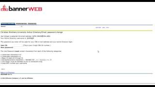 First Time Bannweb/Webmail Login