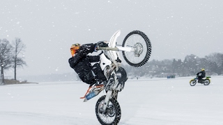 Okauchee Lake Ice riding. Motorcycles on ice! 2/4/17