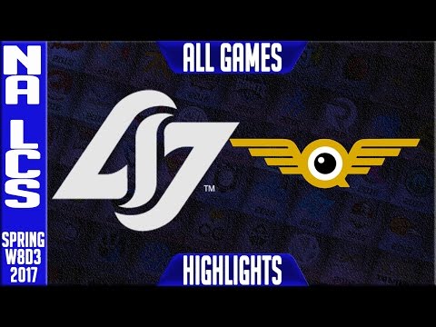 CLG vs FlyQuest All Games - NA LCS W8D3 Spring 2017 - CLG vs FLY All Games