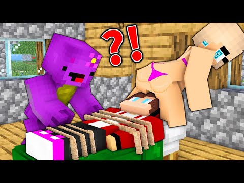 JJ TRAPPED by GIRLS in Minecraft Maizen!?!?