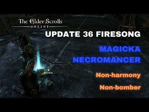 Magicka Necromancer 1vX Outnumbered PVP Firesong U36 Build Video and Gameplay