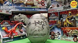 New Giant Jurassic World Surprise Egg For Kids / T-Rex Vs Indominus Rex / Velociraptor, Unboxing