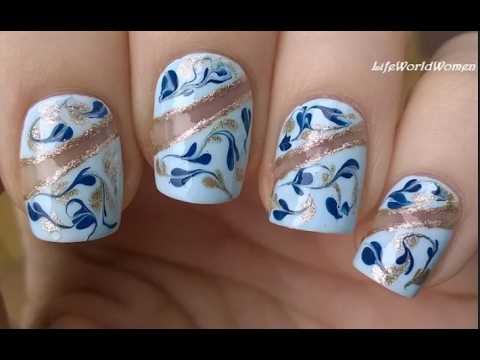 Pretty Blue Nails