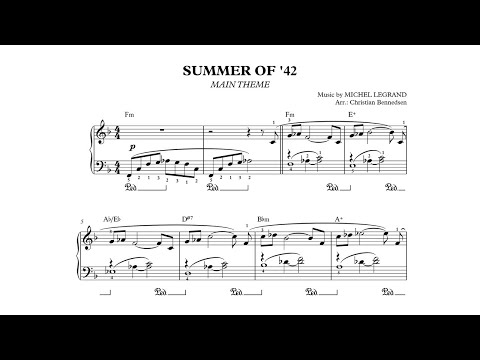 Summer Of '42 - Piano