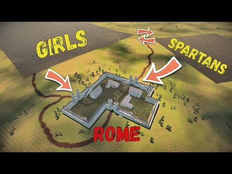 Battle Of 3 Armies: Spartans - Girl Warriors - Roman Generals - UEBS 2