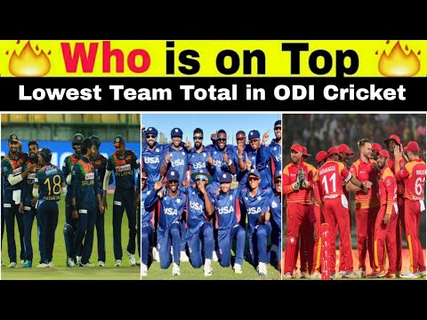 Top 5 Team with Lowest Score in ODI Cricket || #shorts