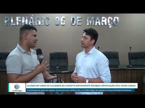 Alunos do curso de culinária do Lapastta Restaurante recebem certificação pela CEFEB Cursos