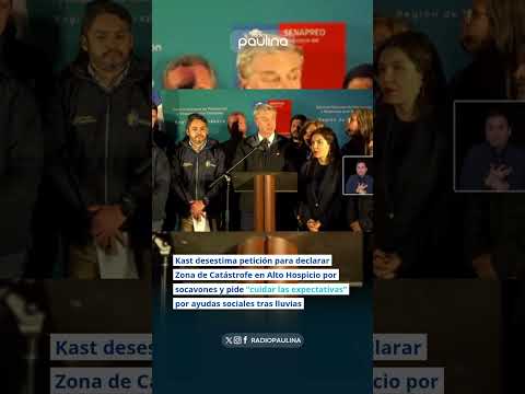 Kast desestima Zona de Catástrofe en Alto Hospicio y pide cuidar expectativas por ayudas sociales