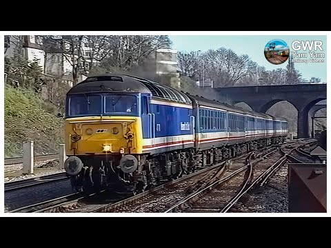 Network SouthEast Trains at Surbiton in 1993 - 4K Remaster