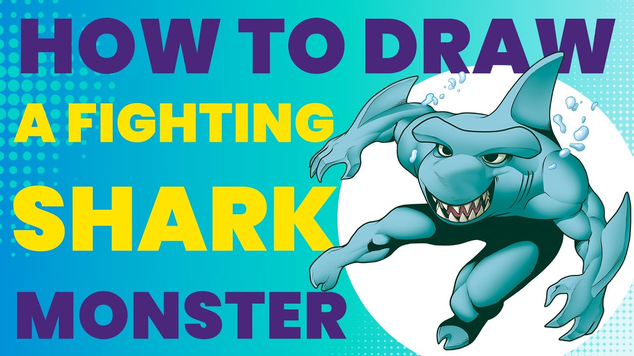 How To Draw A Fighting Shark Monster – Fin Fighter