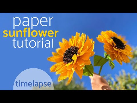 Paper Sunflowers That Look REAL Crepe Paper Craft