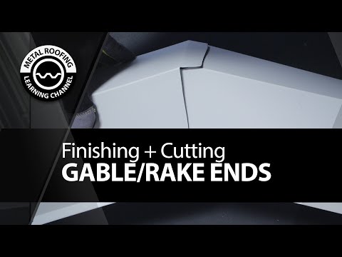 Finishing + Cutting Ends Of Gable And Rake Trim On A Metal Roof.  EASY Install Video Gable At Ridge