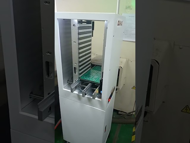 Manufacture price automatic SMT mini pcb box loader stacking and sending machine