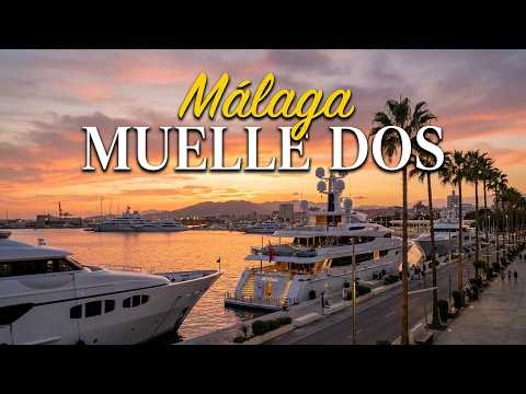 Málaga Travel Vlog Part 2 | Sunset Walk at Muelle Dos Pier & Marina Lighthouse