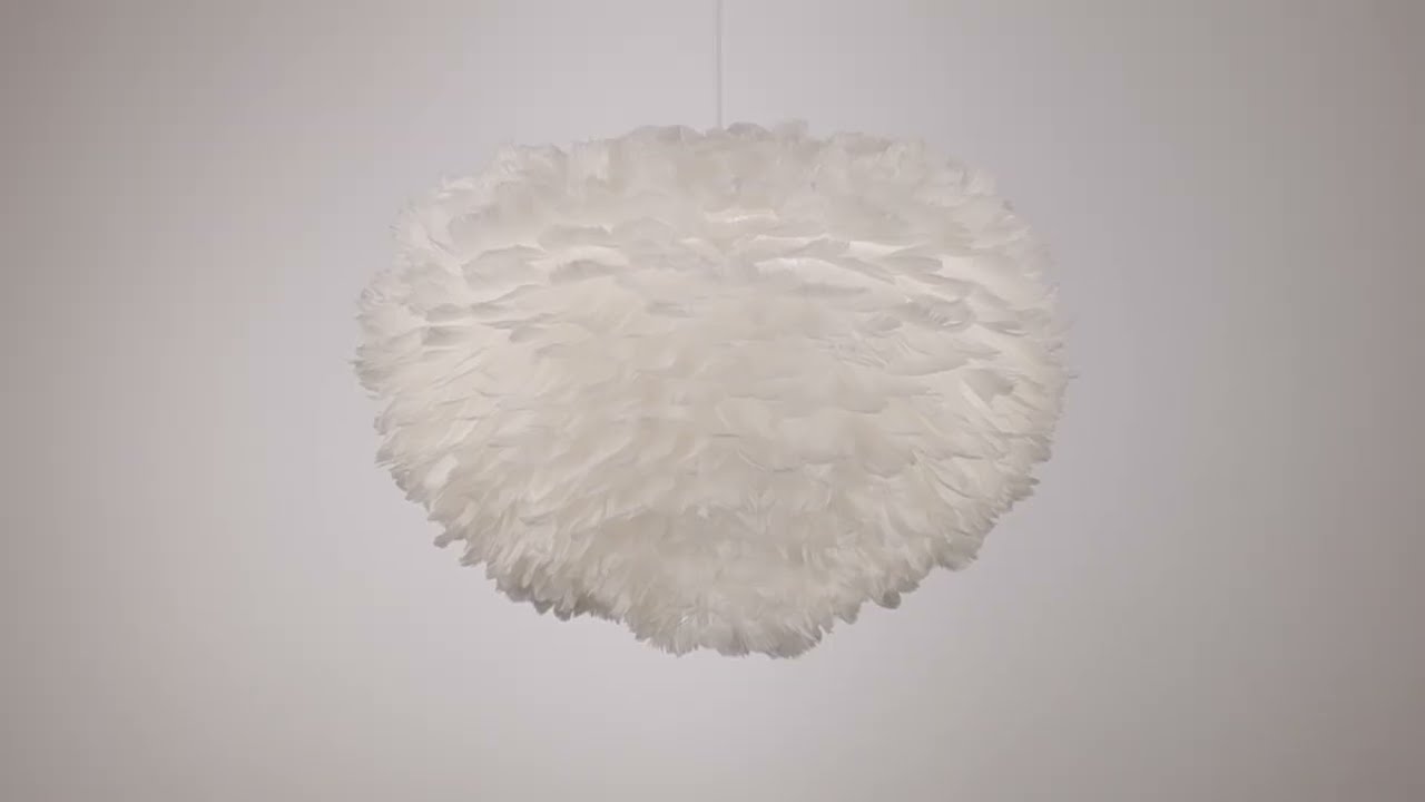 Video 1 Watch A Video about the Possini Euro Branta White Goose Feather Modern Pendant Light