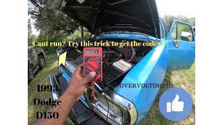 How to find retrieve engine codes on OLD Dodge obd1? Count the blinks