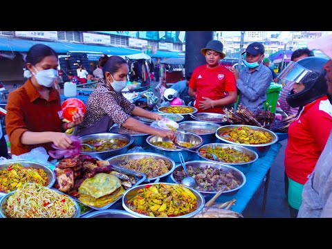 Fantastic Family Selling more than 15 Cambodian Dishes in the Evening | Cambodian Street Food