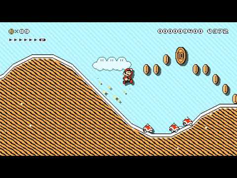 #4A 1'39" Super Mario Maker 2 - Snowy Slide R8R-RV9-PJG  - Nintendo Switch