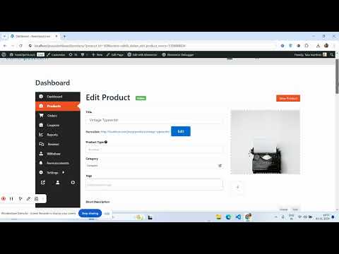 Dokan Multi Vendor Set Product Type Auction | WooCommerce | Wordpress