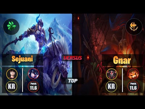 Sword SEJUANI (Top) [Grasp of the Undying] VS GNAR - Grandmaster KR Patch 11.6