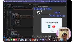 Your First Visiting Card Website with Just HTML & CSS 🚀 #html #css #coding #webdevelopment