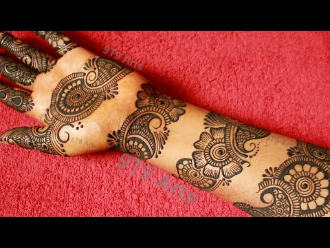 stylish bangle mehndi design for hands by 9t9 arts