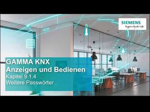 9.1.4 Siemens GAMMA KNX IP Control Center V4: Sicherheit – weitere Passwörter
