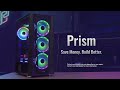 Aerocool Prism ARGB Midi-Tower, Tempered Glass - juodos spalvos