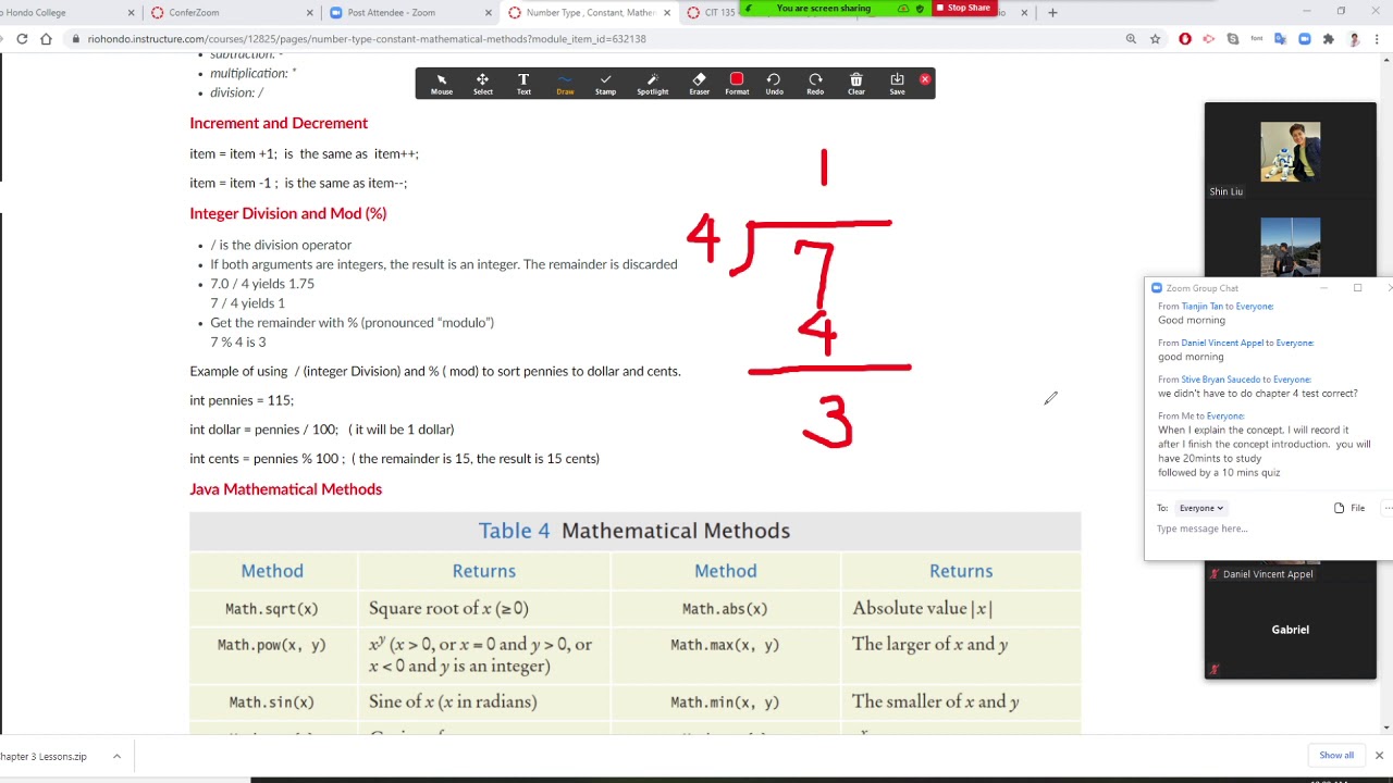 Java Programming  Number data type  constant variable as final and  math function Introduction