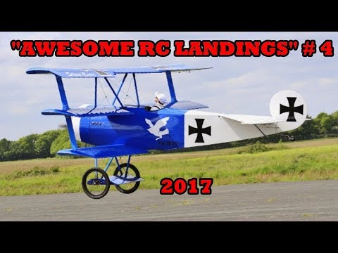 "AWESOME RC LANDINGS"  WW1 FIGHTERS / SCOUTS # 4 - 2017