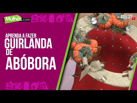 Mulher.com 01/11/2013 Lisa Vernaschi - Guirlanda de abóbora