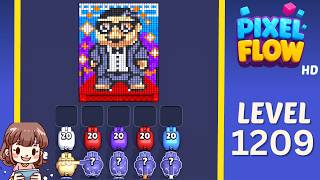 Pixel Flow Level 1209 Solution Walkthrough