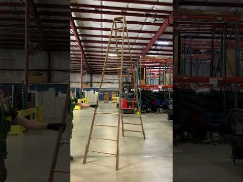 GovDeals: Wooden Folding Ladder 14'&nbsp;(ID #) (G1-3RL & G2-