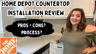Home Depot Countertop Installation Review | Is it worth it?? | Quartz Countertop Kitchen Remodel
