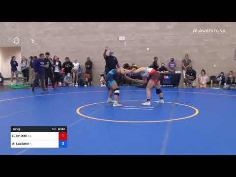 62 Kg Rr Rnd 1 - Emma Bruntil, WA Vs Ana Luciano, FL