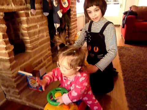 Elena & Arcelia playing - Jan. 2011