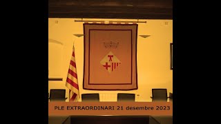 Vídeo sessió ple extraordinari 21 de desembre de 2023