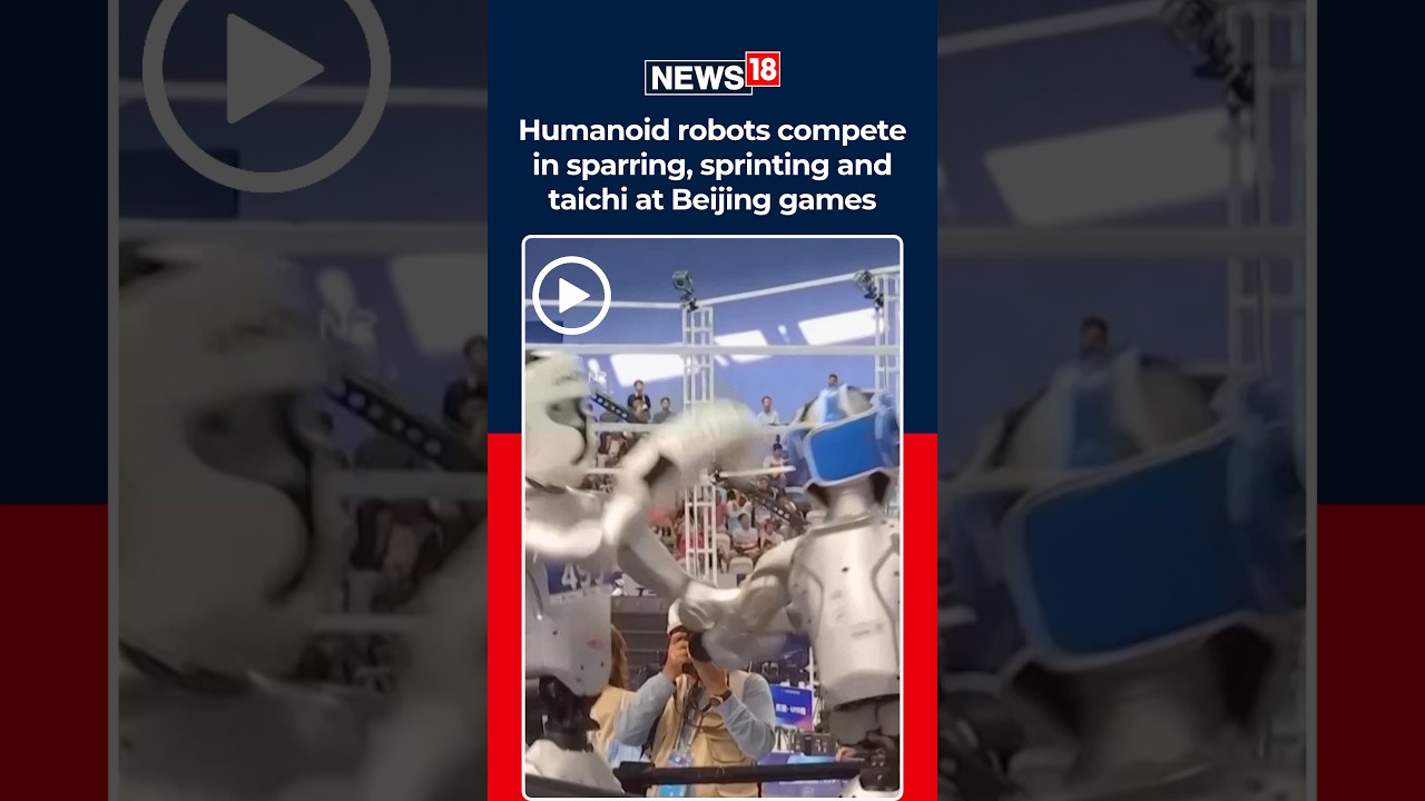 Video thumbnail for Humanoid Robots Battle, Sprint & Perform Tai Chi at World Robot Games in Beijing | N18S