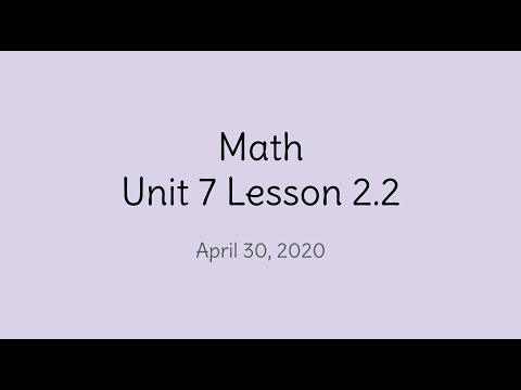 Math Lesson 4/30/20