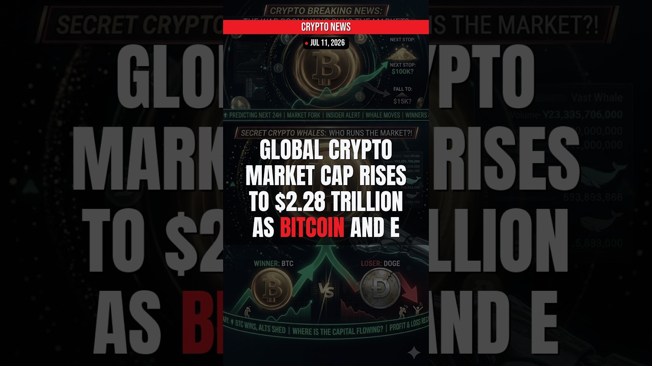 BREAKING: Global Crypto Market Cap Rises to $2.28 Trillion a — Crypto News Jul 11, 2026