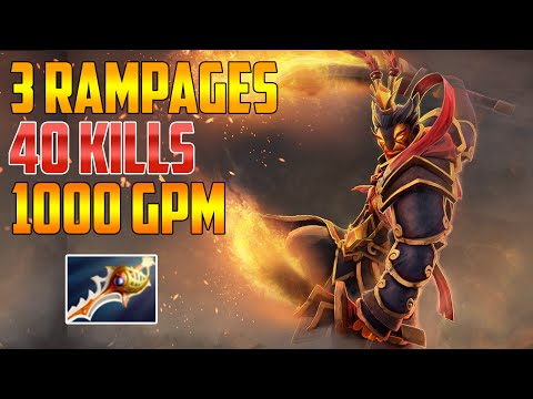40 Kills - 3 Rampages - 1000 GPM - Ember Spirit by TongFu.ZSMJ Highlights