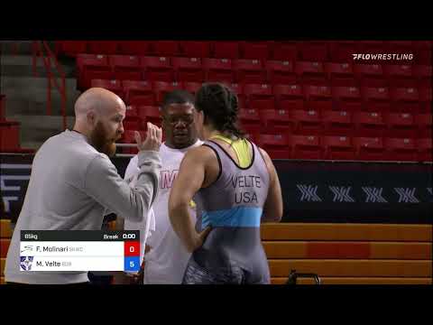 65 Kg Round 1 - Forrest Molinari, Sunkist Kids WC Vs Mallory Velte, Beaver Dam RTC  -  TMWC