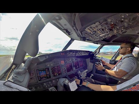 DENPASAR BALI TO MAKASSAR // TAKE OFF AND LANDING PROCEDURES // BOEING 737 900