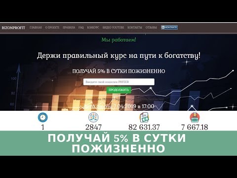 BizonProfit Ltd отзывы 2019, mmgp, обзор, ПОЛУЧАЙ 5% В СУТКИ ПОЖИЗНЕННО!